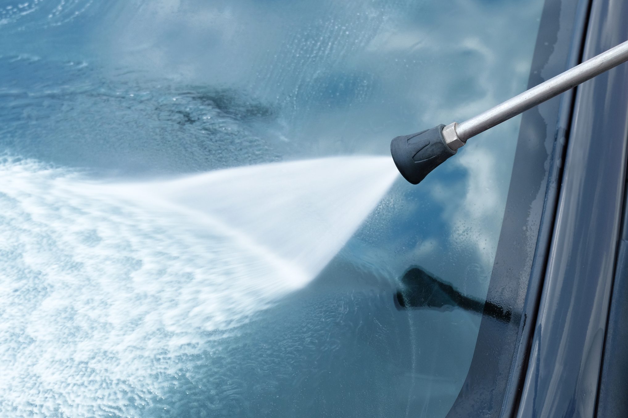 Washing the car