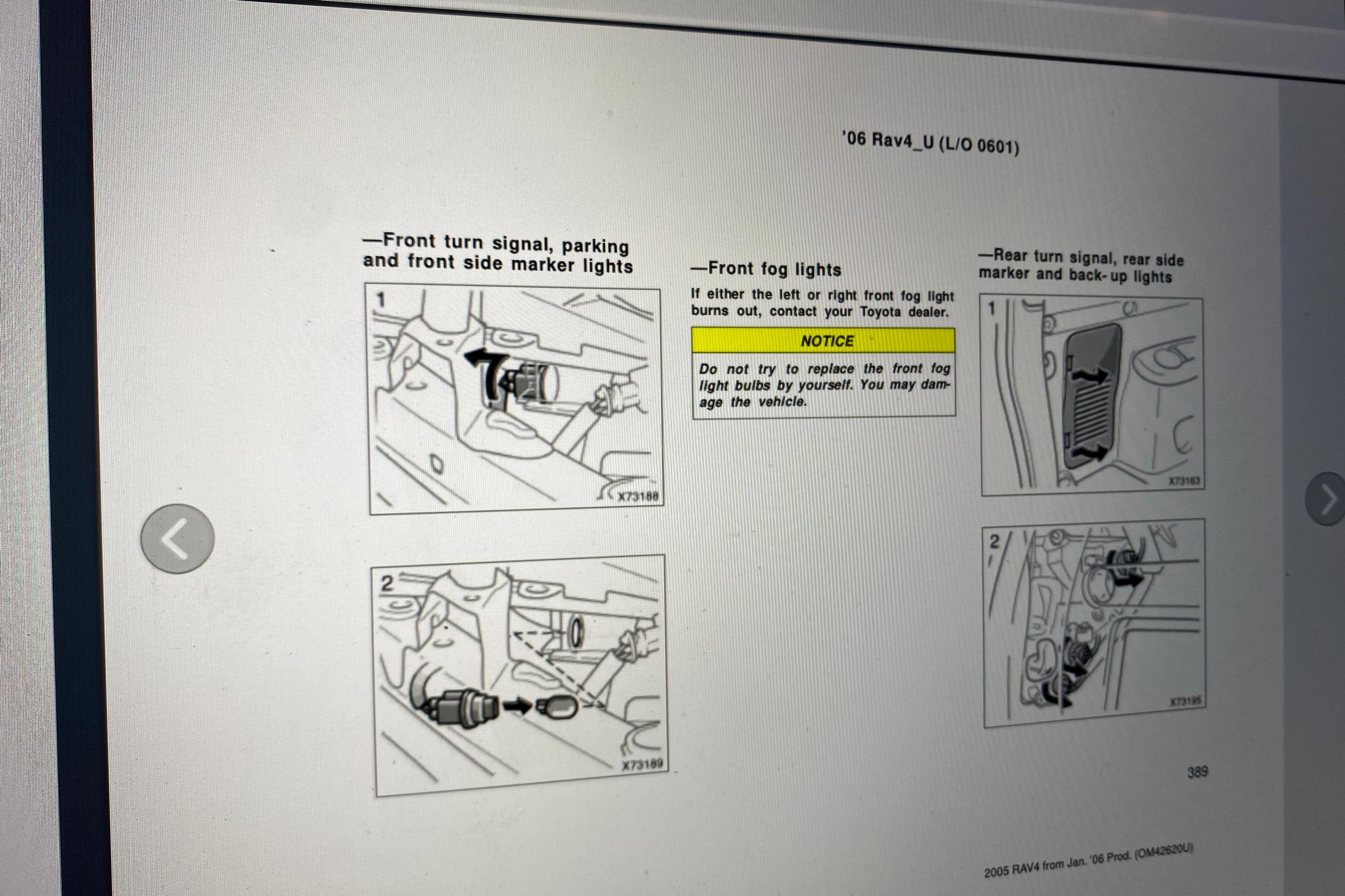 headlight requirements on a computer screen