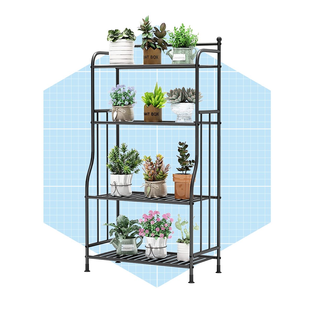 Black Metal Plant Shelf