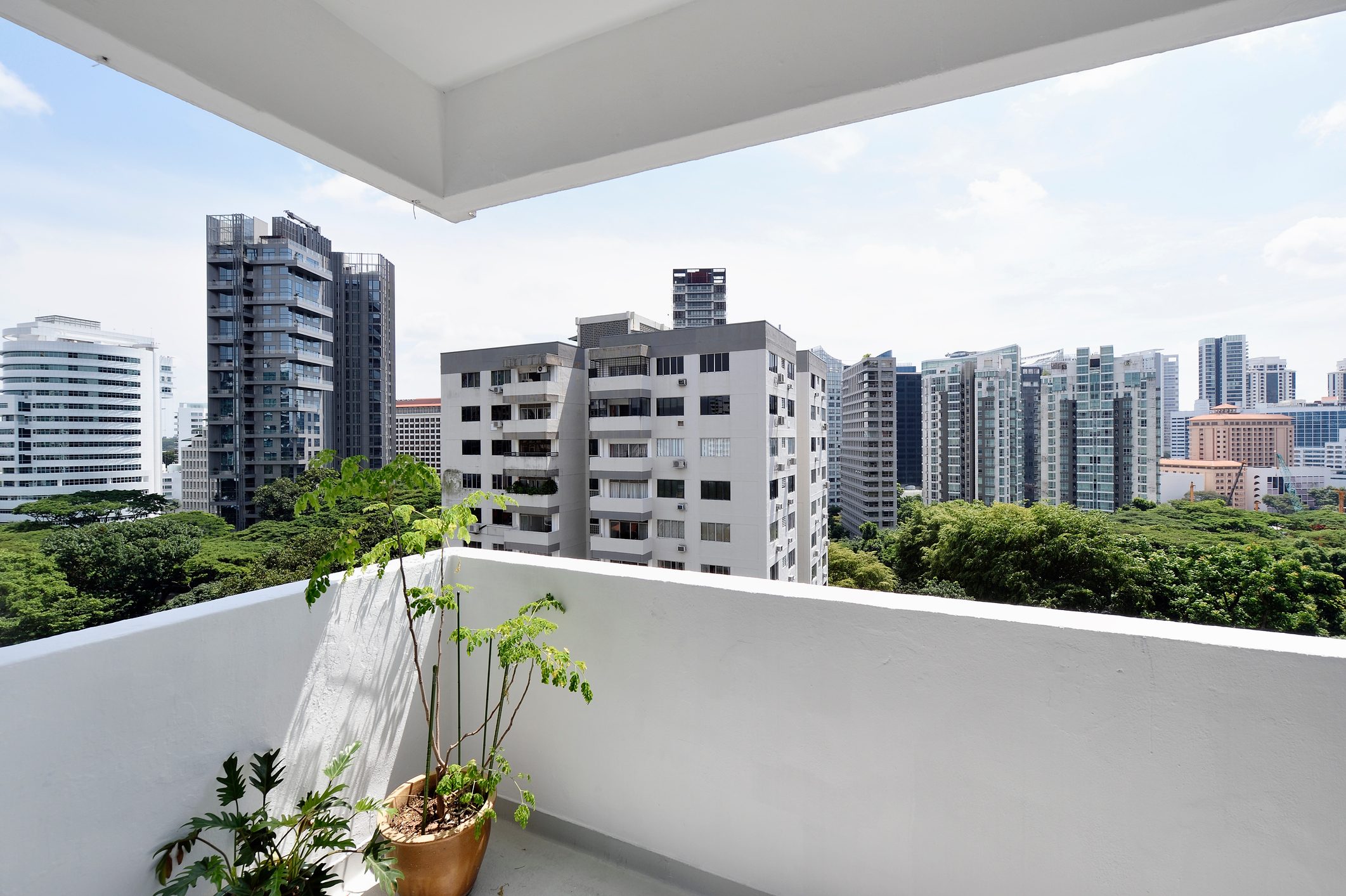 View from an apartment balcony in Singapore