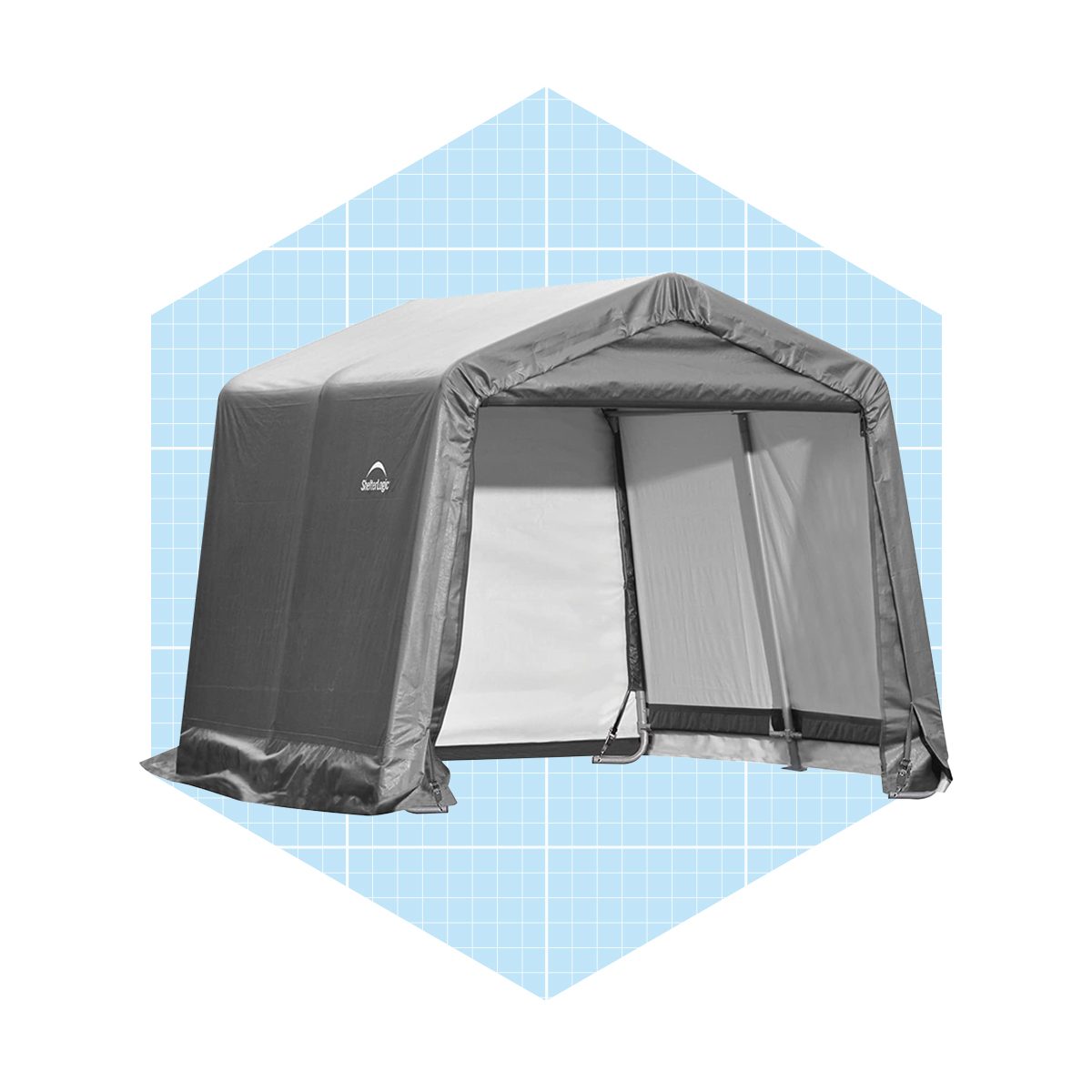 Shelterlogic 10' X 10' Shed In A Box All Season Steel Metal Frame Peak Roof Outdoor Storage Shed With Waterproof Cover Ecomm Amazon.com