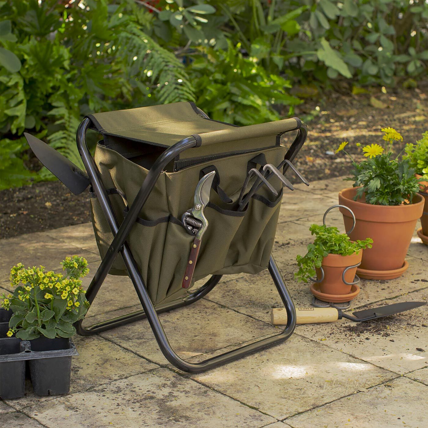 This Double-Duty Gardening Stool and Tool Bag Saves Time (and Your Back)