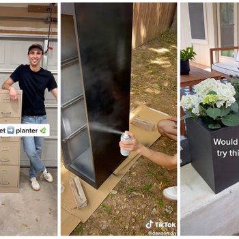 Viral File Cabinet Flower Planter Hack Via @Dawson.Diy TikTok