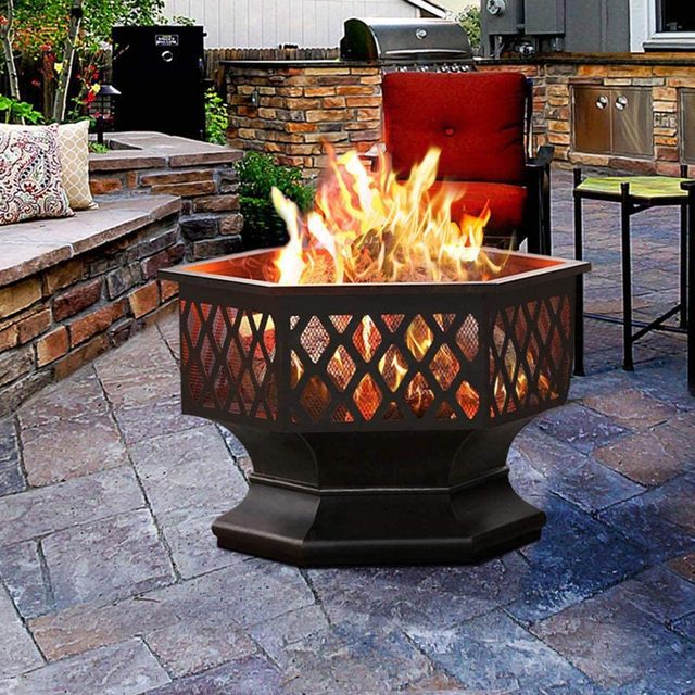 Yaheetech Hex Shape Fire Pit