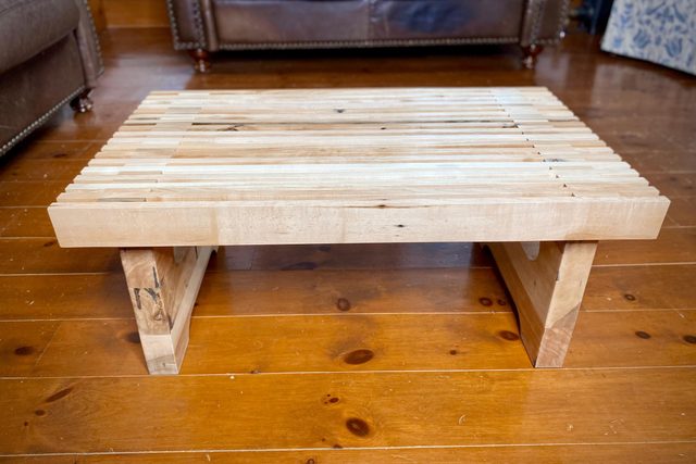 reclaimed wood Table Side View