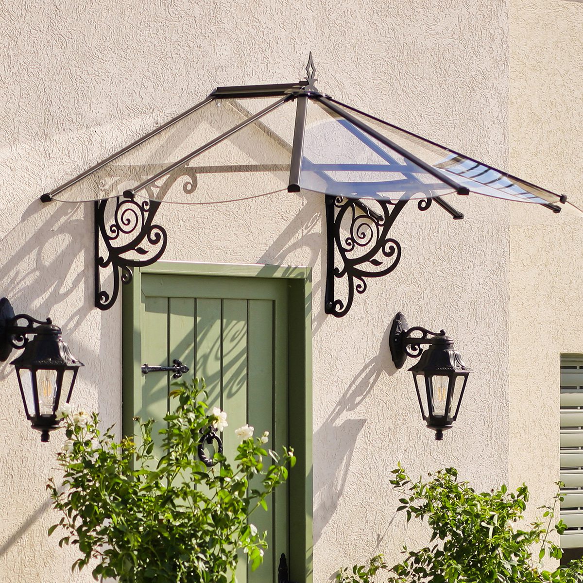 Lily Dome Door Awning In Clear