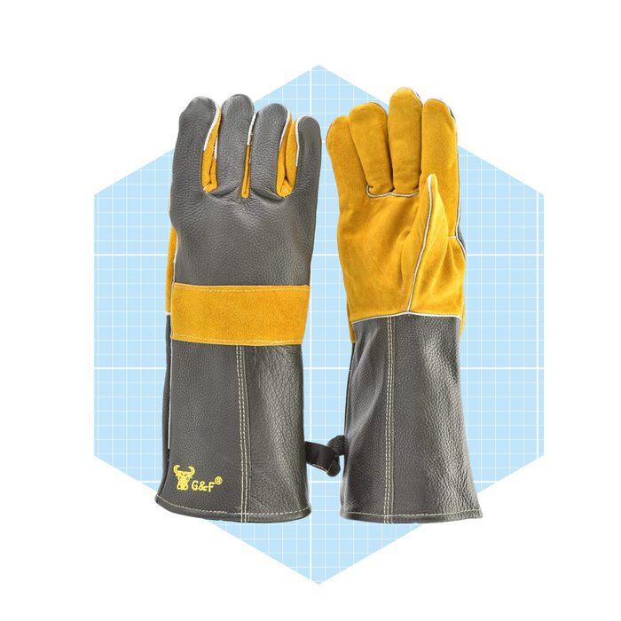 Long Premium Leather Grilling Gloves