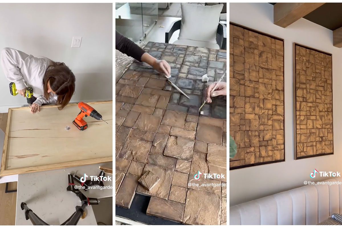 You Can Add a Little Luxury to Your Space With This DIY Tile Wall Art