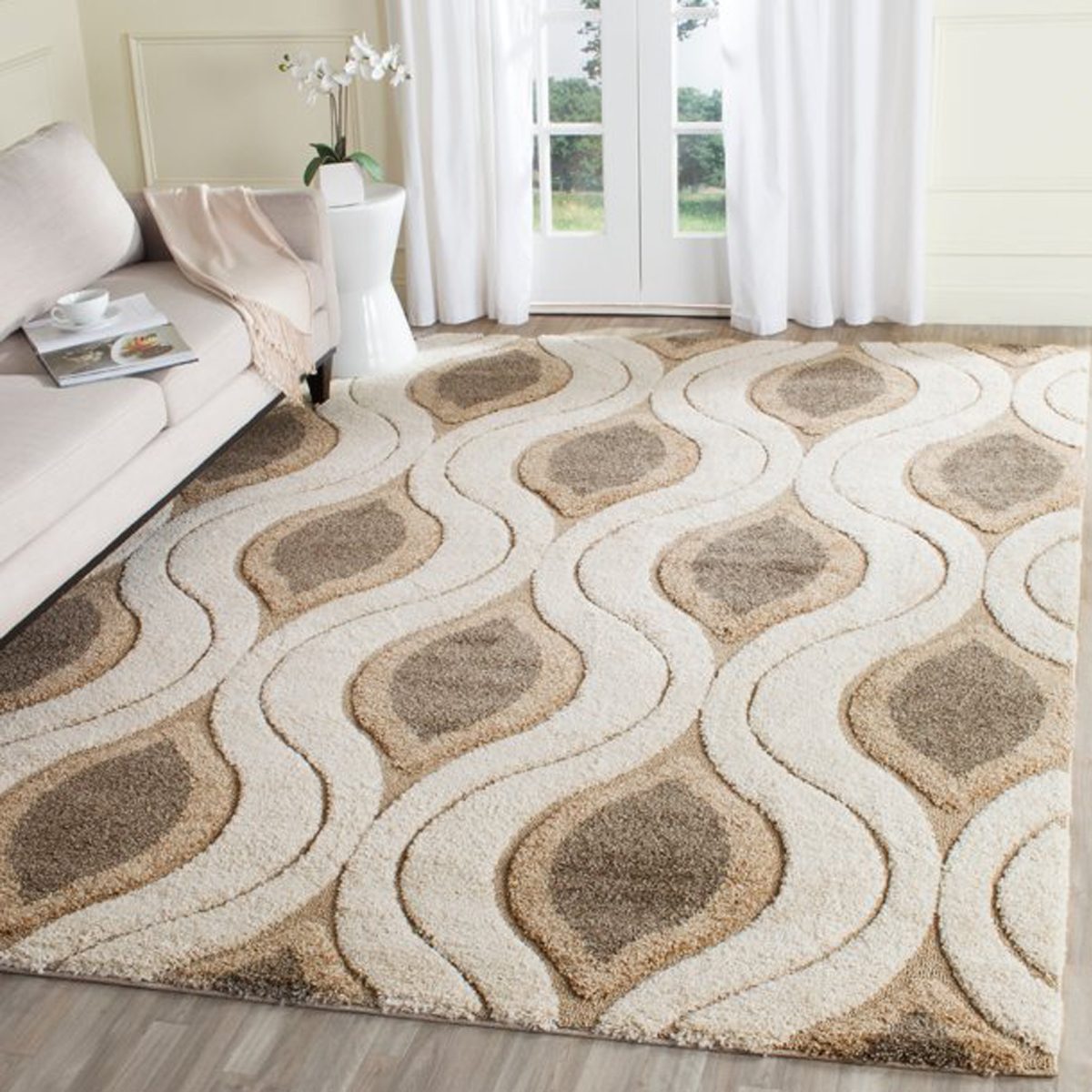 Safavieh Florida Declan Geometric Swirls Shag Area Rug Ecomm Walmart.com