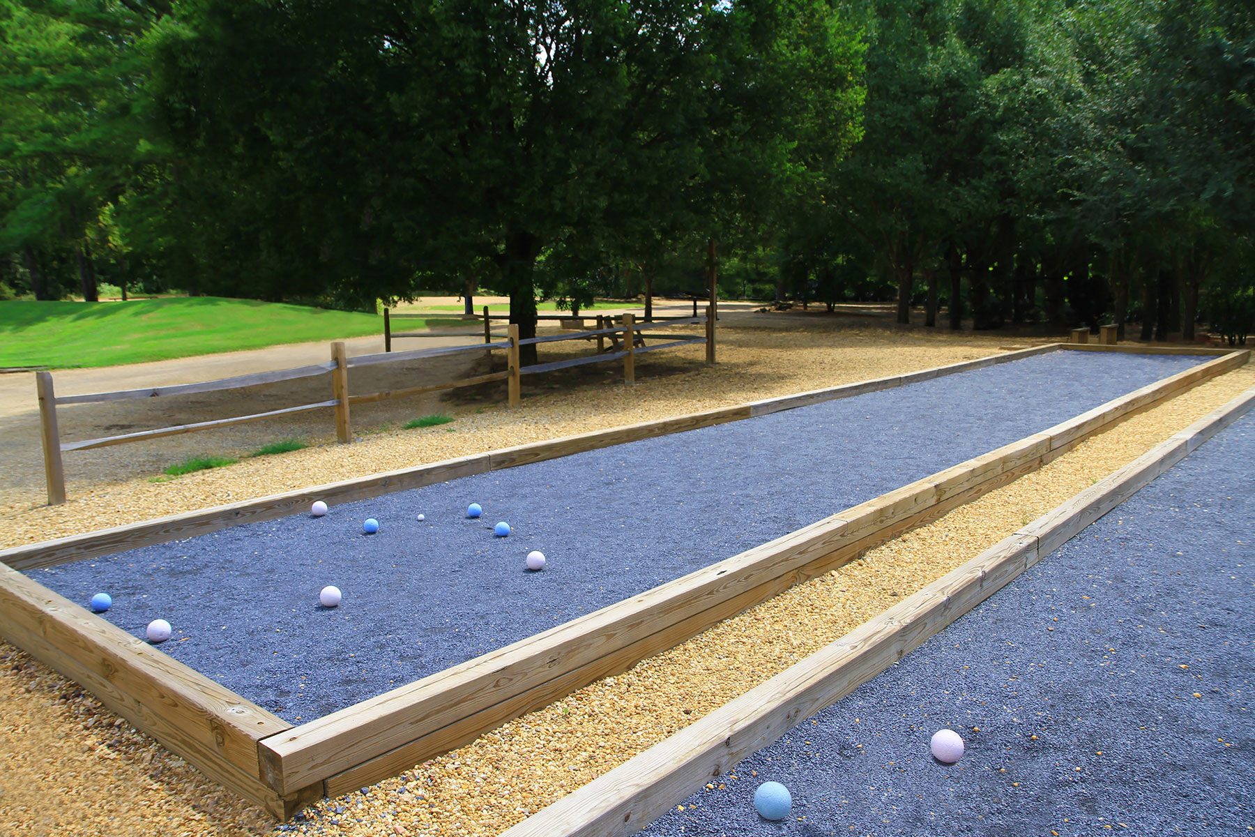Upscale Beautiful Bocce Ball Courts
