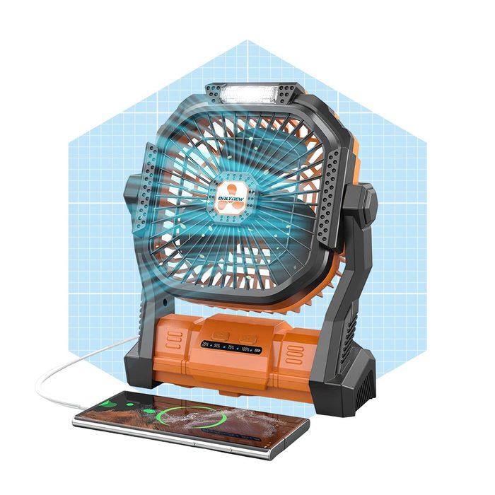 Onlynew Led Lantern Rechargeable Fan