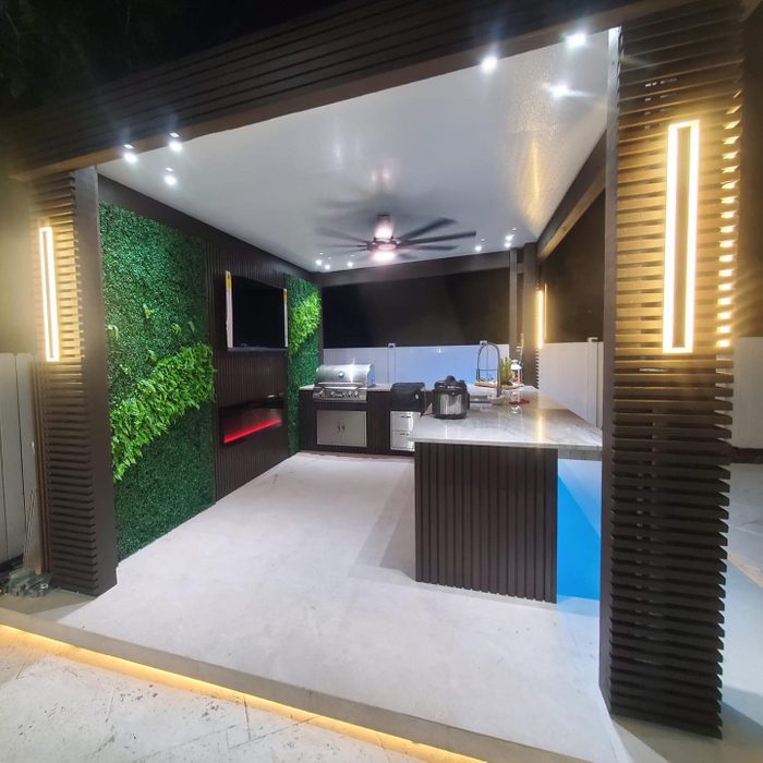 Built In Lighting Outdoor Kitchen Instagram