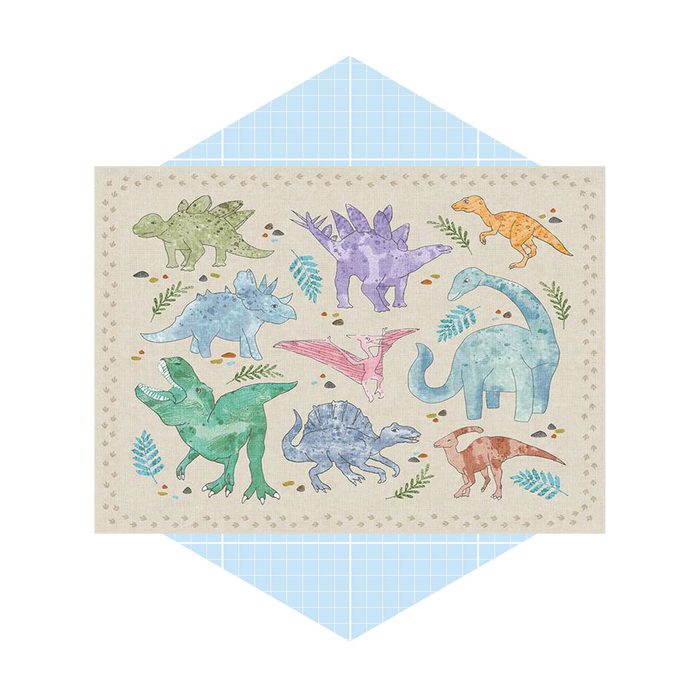 Dinosaur Parade Multicolor Rug Ecomm Via Ruggable