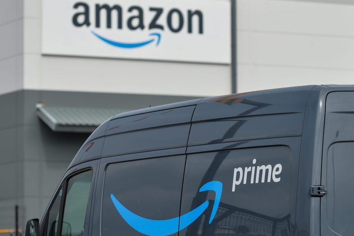 Amazon Delivery Center In Belfast During Covid-19 Lockdown