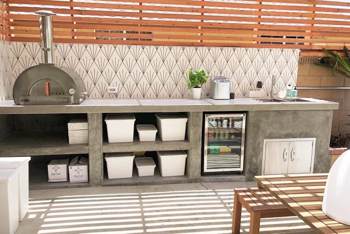 Graphic Backsplash Outdoor Kitchen Instagram