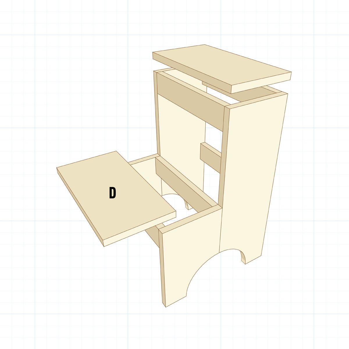 Step Stool Step 6