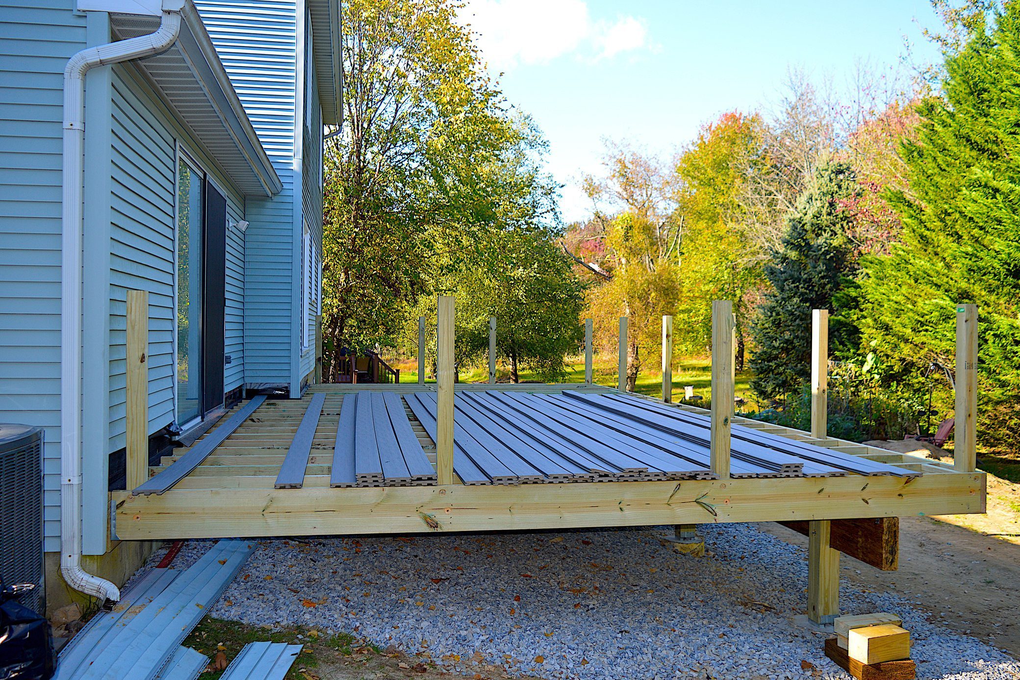 New Deck Installation in Single Family Home