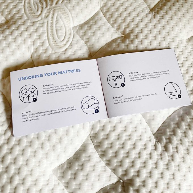 Helix Mattress Set Up Instructions