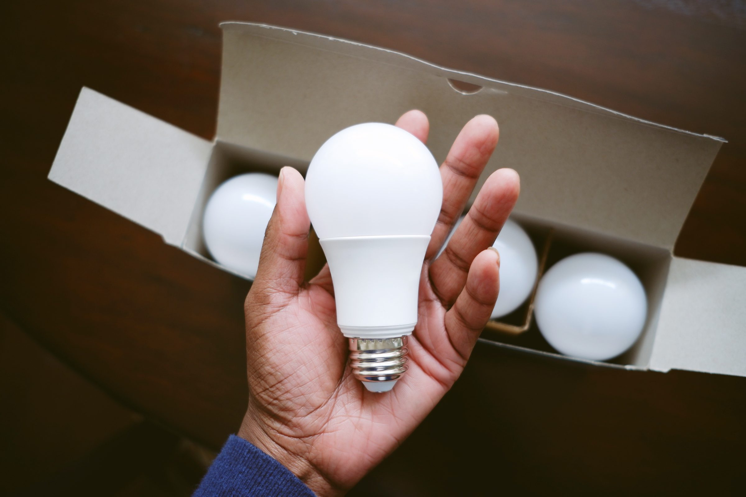 Led Light Bulb in a hand