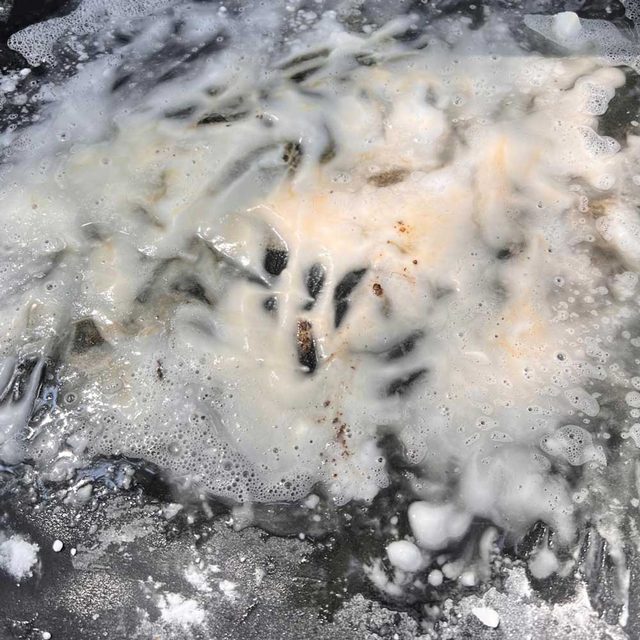 baking soda on griddle