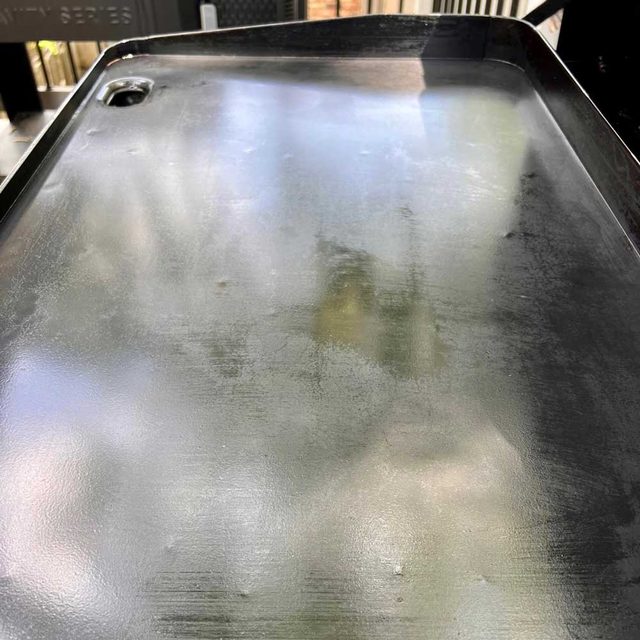 after cleaning grill and seasoning