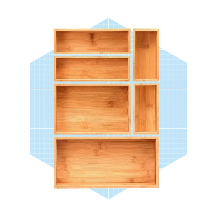 100% Bamboo Stackable Drawer Organizers