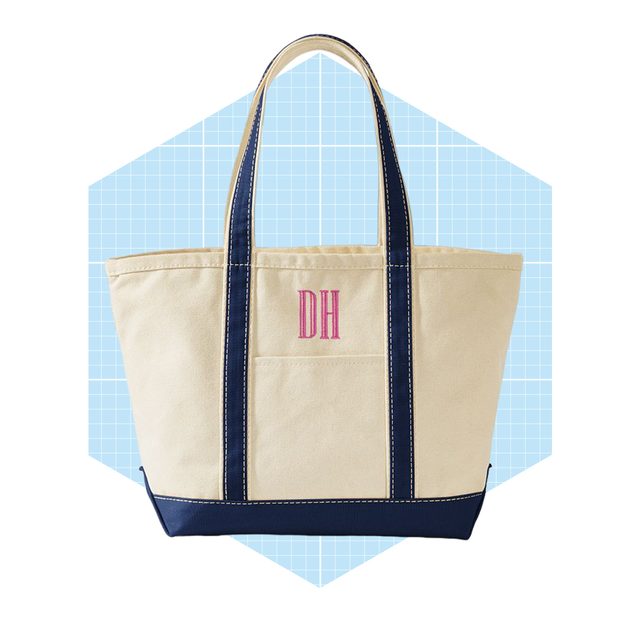 Canvas Zip Top Boat Tote