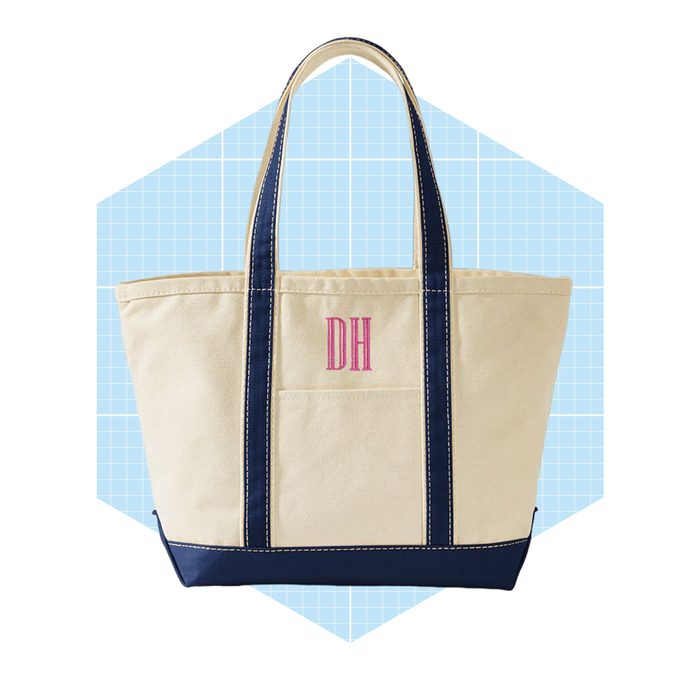 Canvas Zip Top Boat Tote