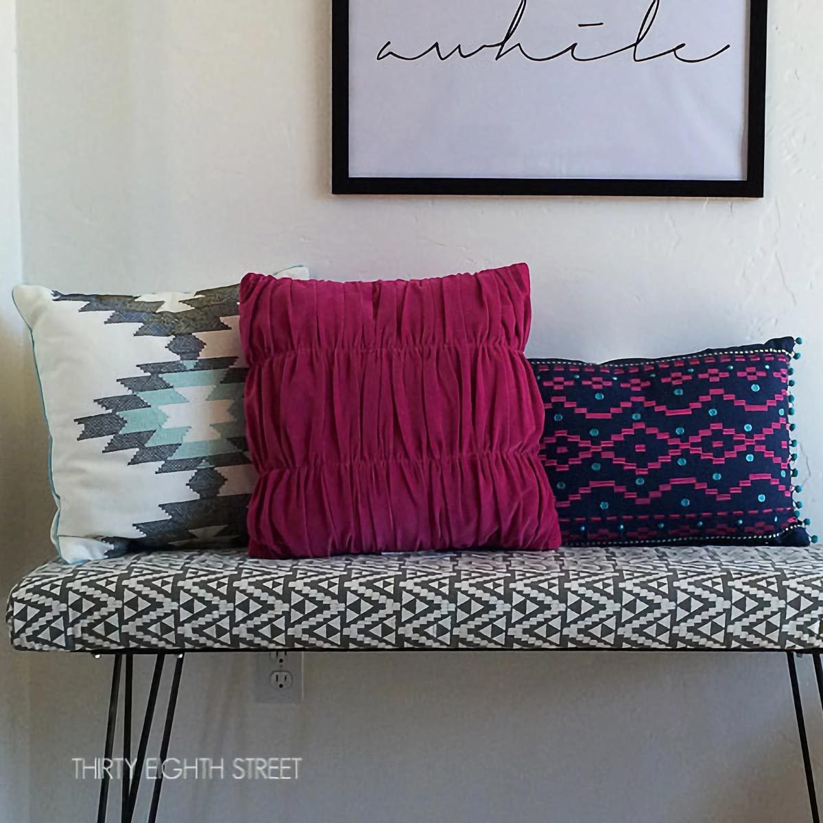 Diy Entryway With Hairpin Bench