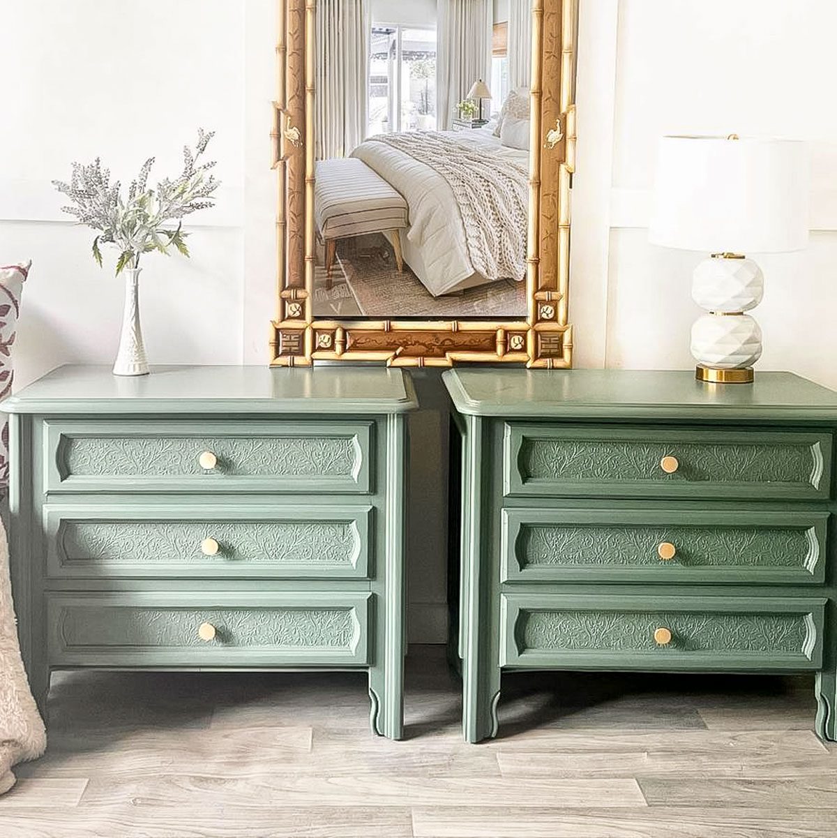 Wallpapered Night Stands