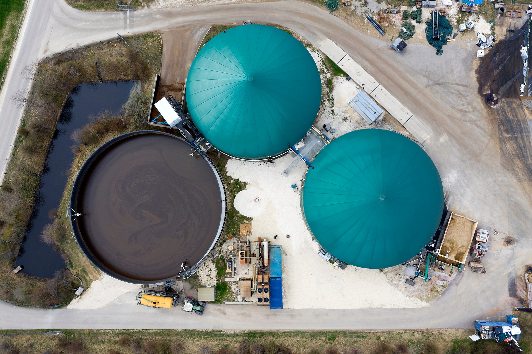 Biogas Plant, Aerial View
