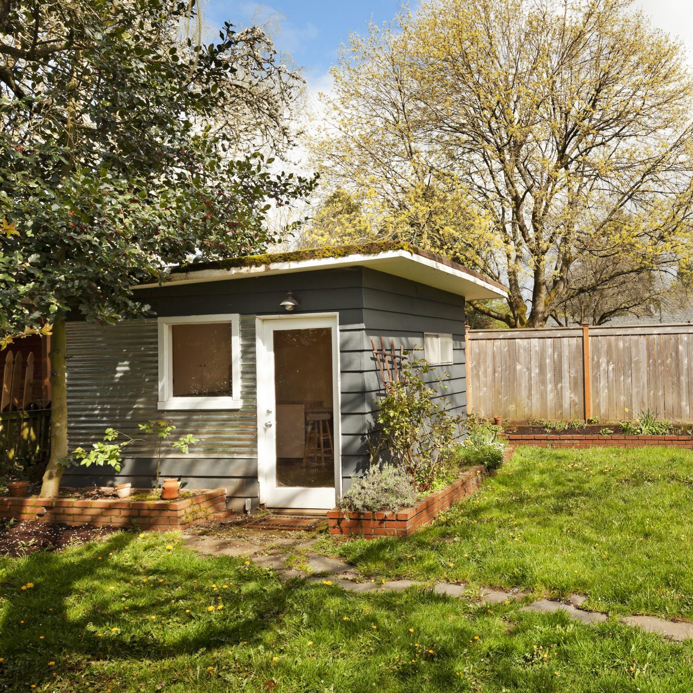 Cute little garden shed in back yard