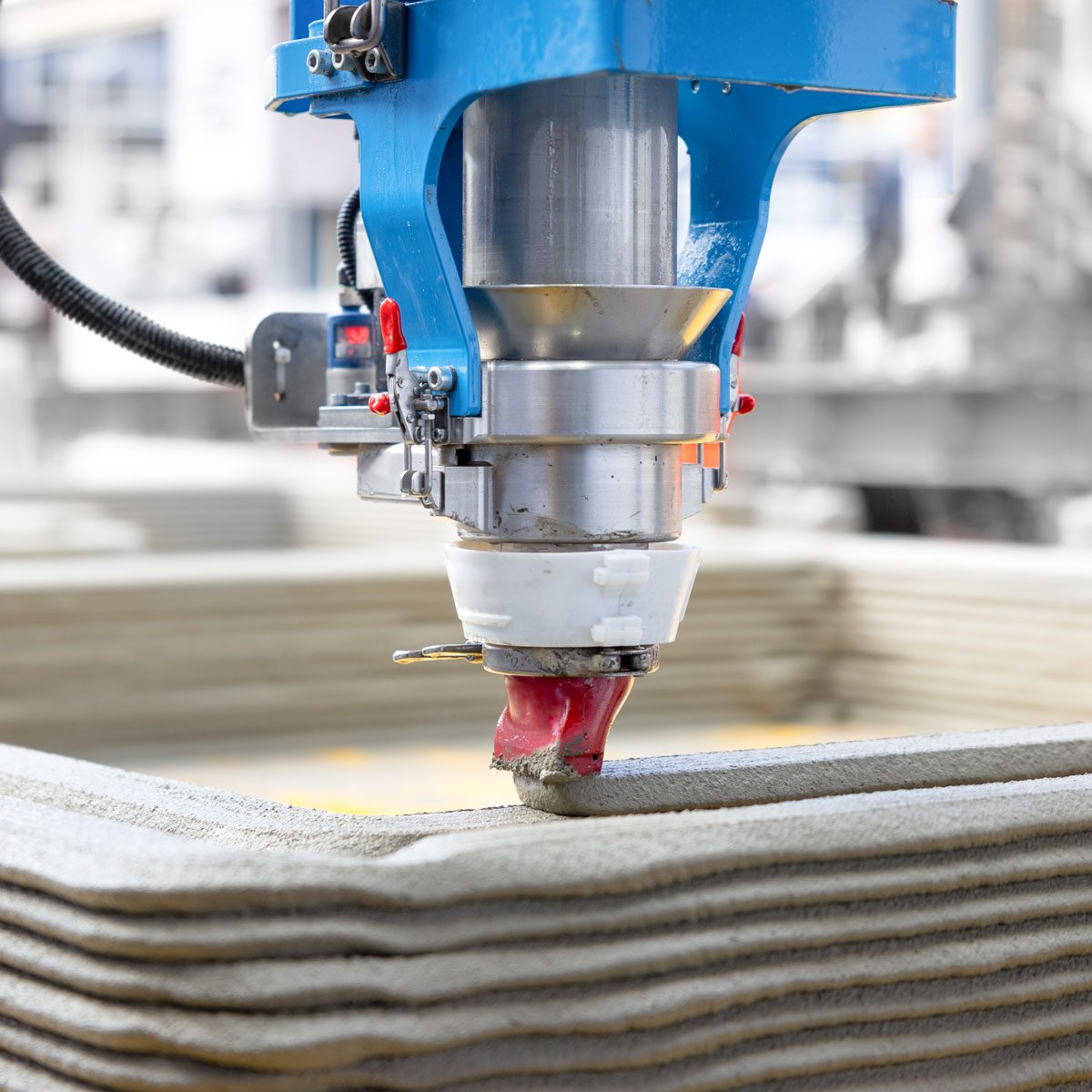 3d Concrete Printing a Home in a Prefab home construction site