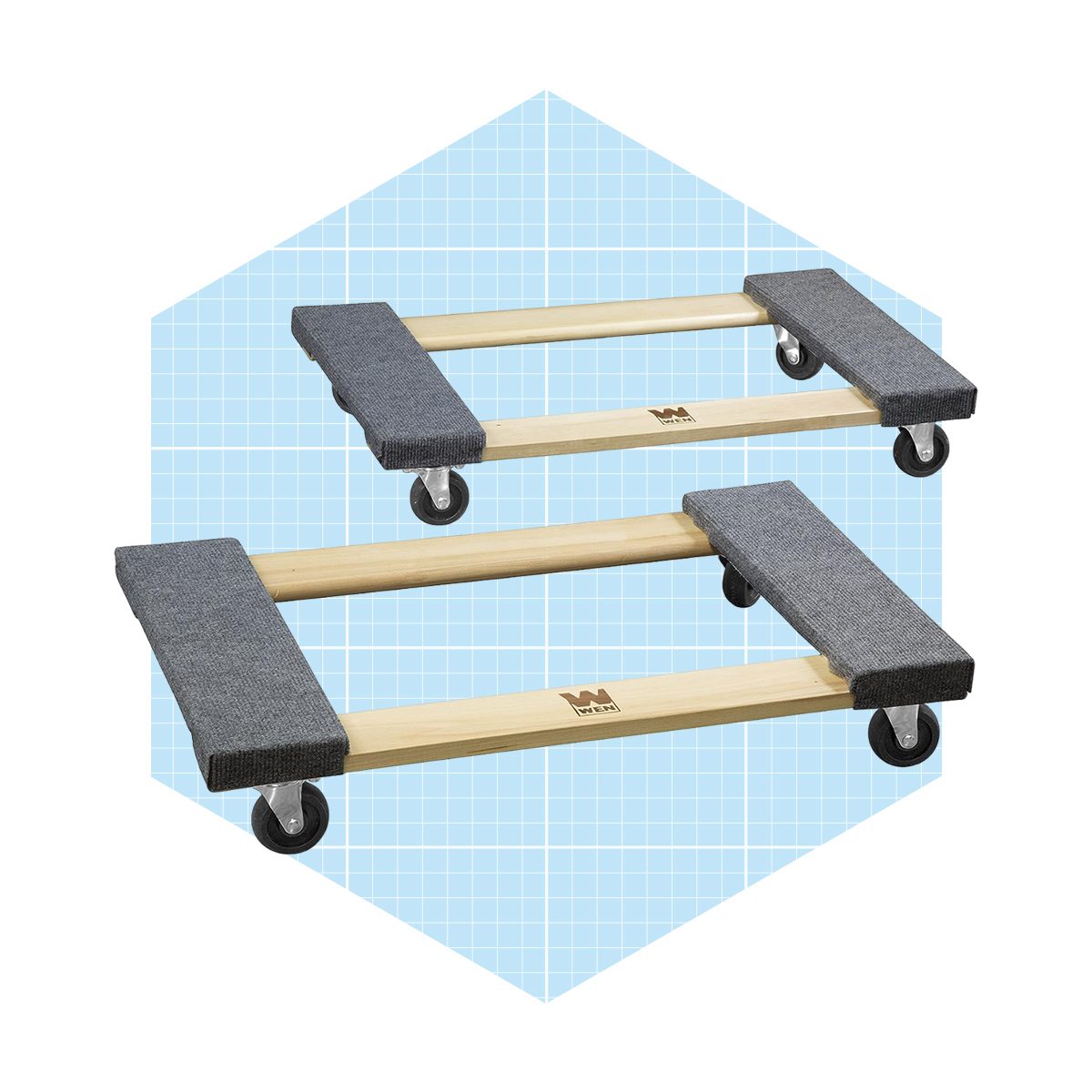 Wen Two Pack Hardwood Furniture Moving Dollies