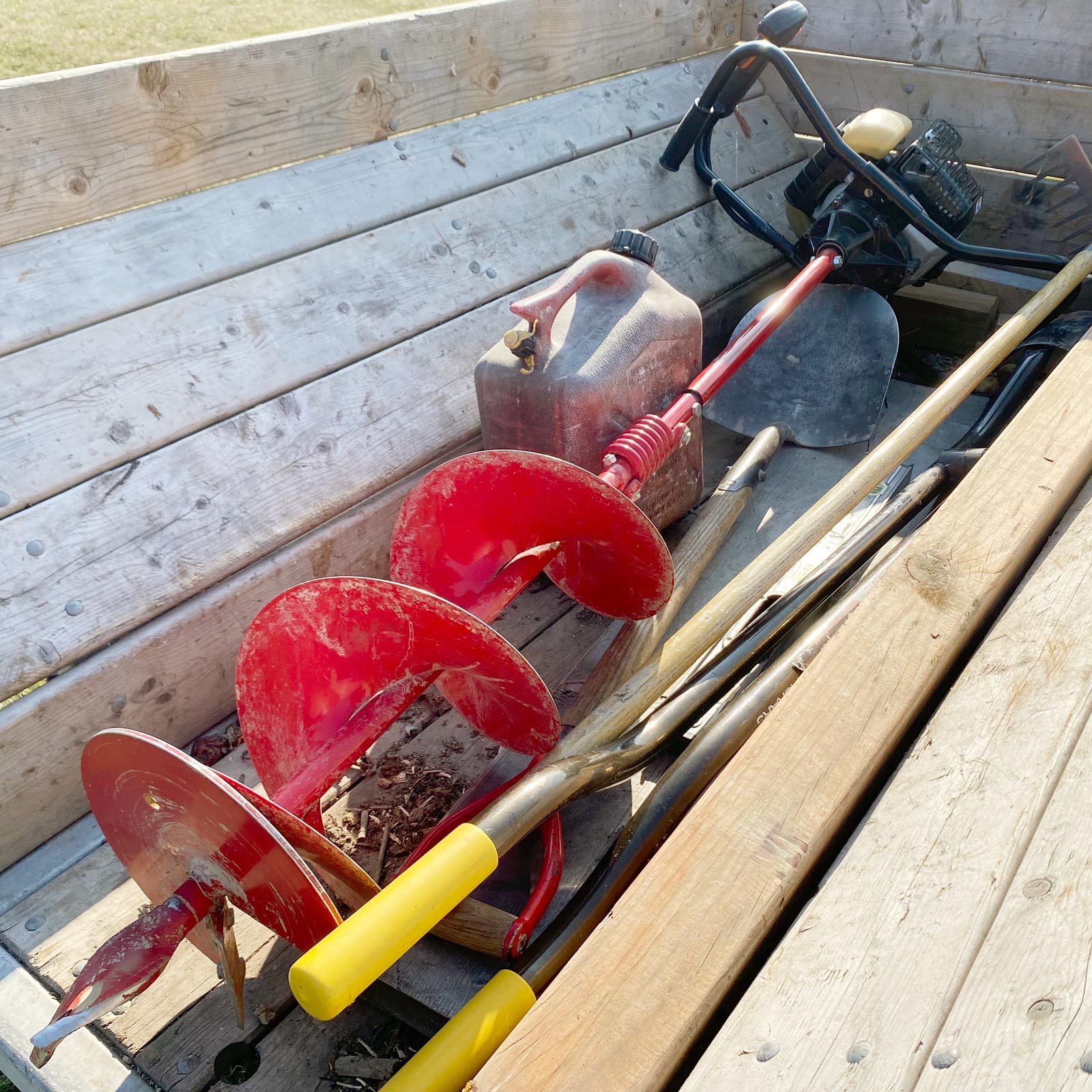 auger in a trailer