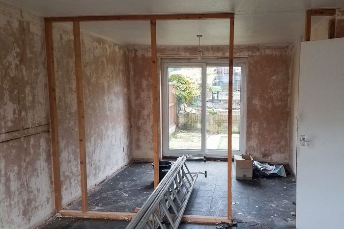 English home undergoing renovation