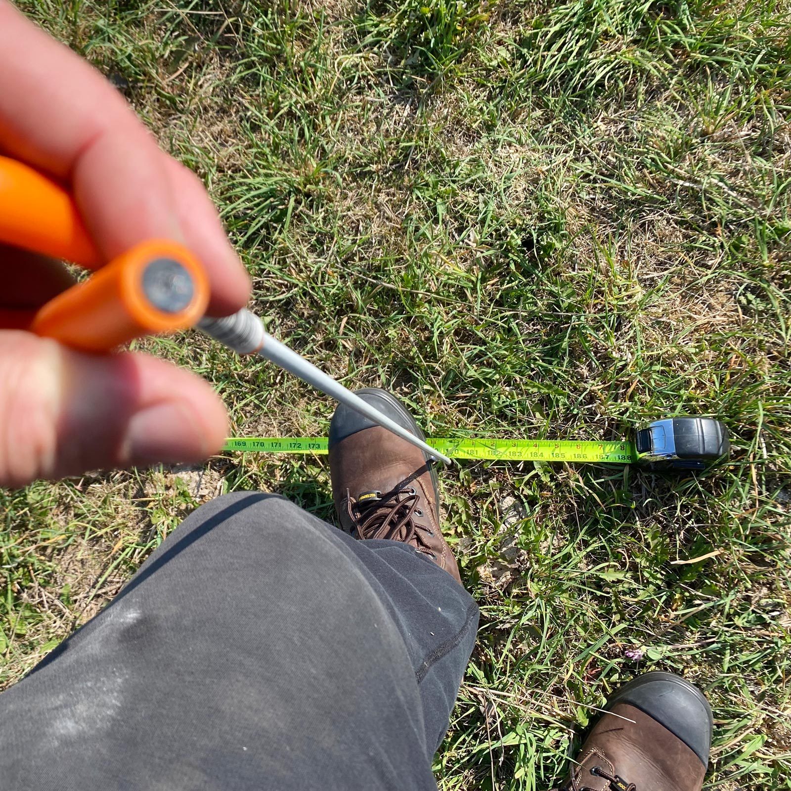 marking holes in ground