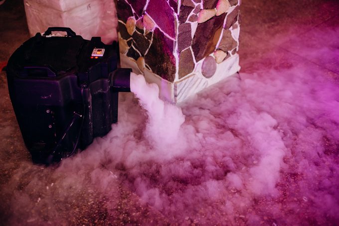 Dry ice low fog machine used for weddings andparties for low lying fog