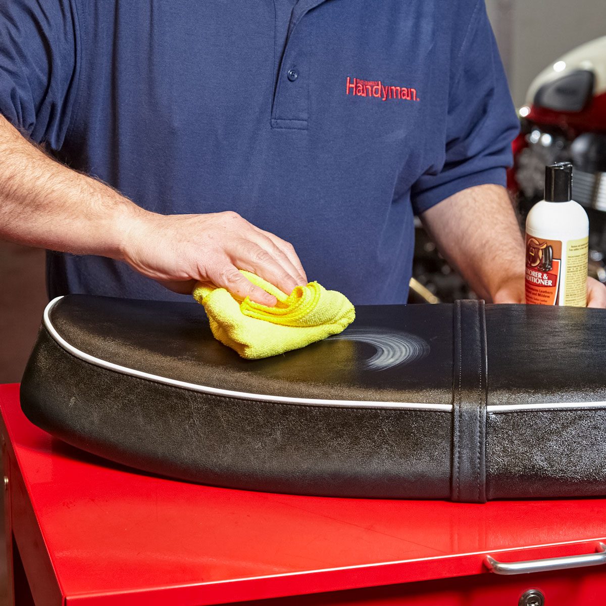 Cleaning and Polishing Motorcycle Leather Seat
