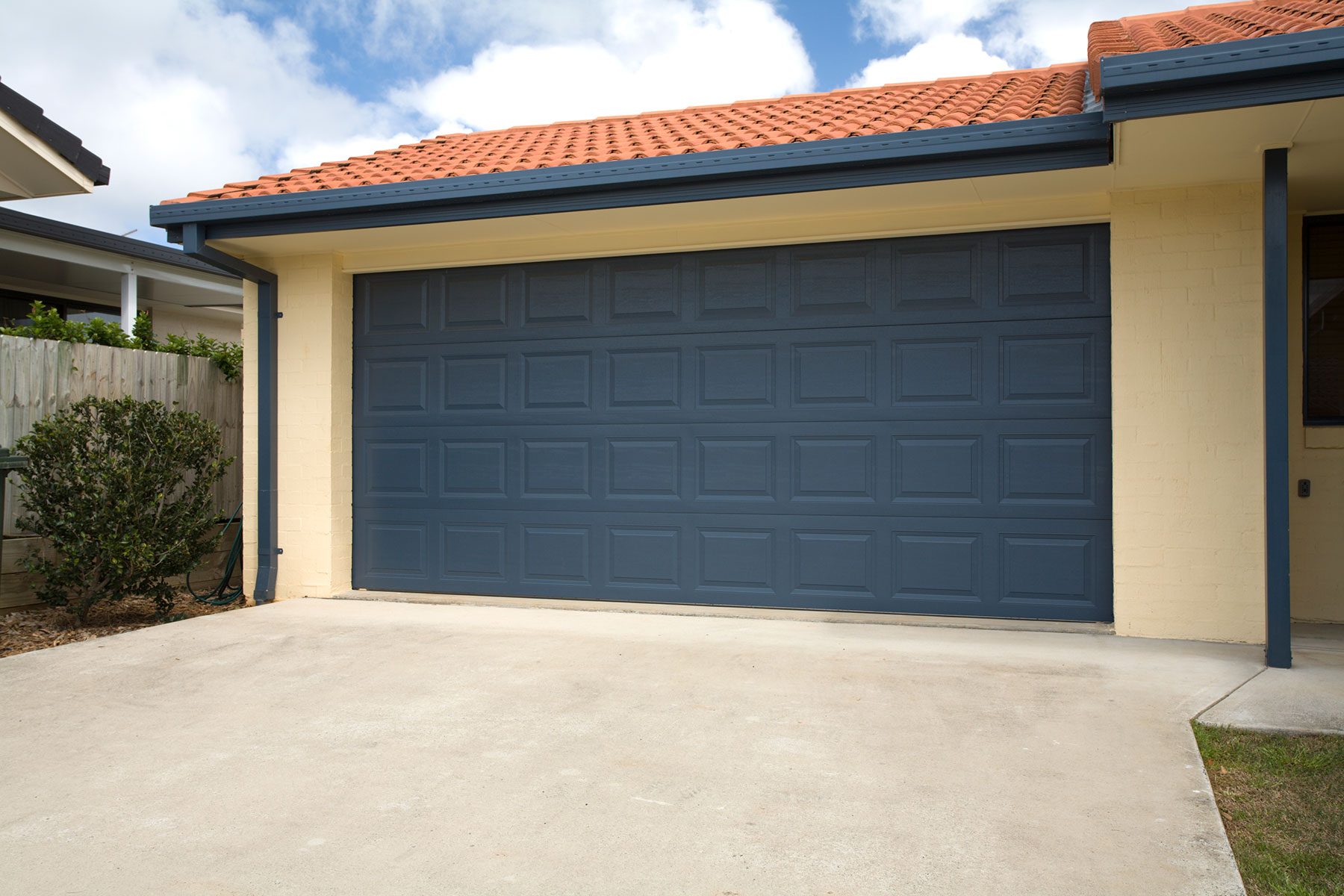 Navy Blue Garage Door