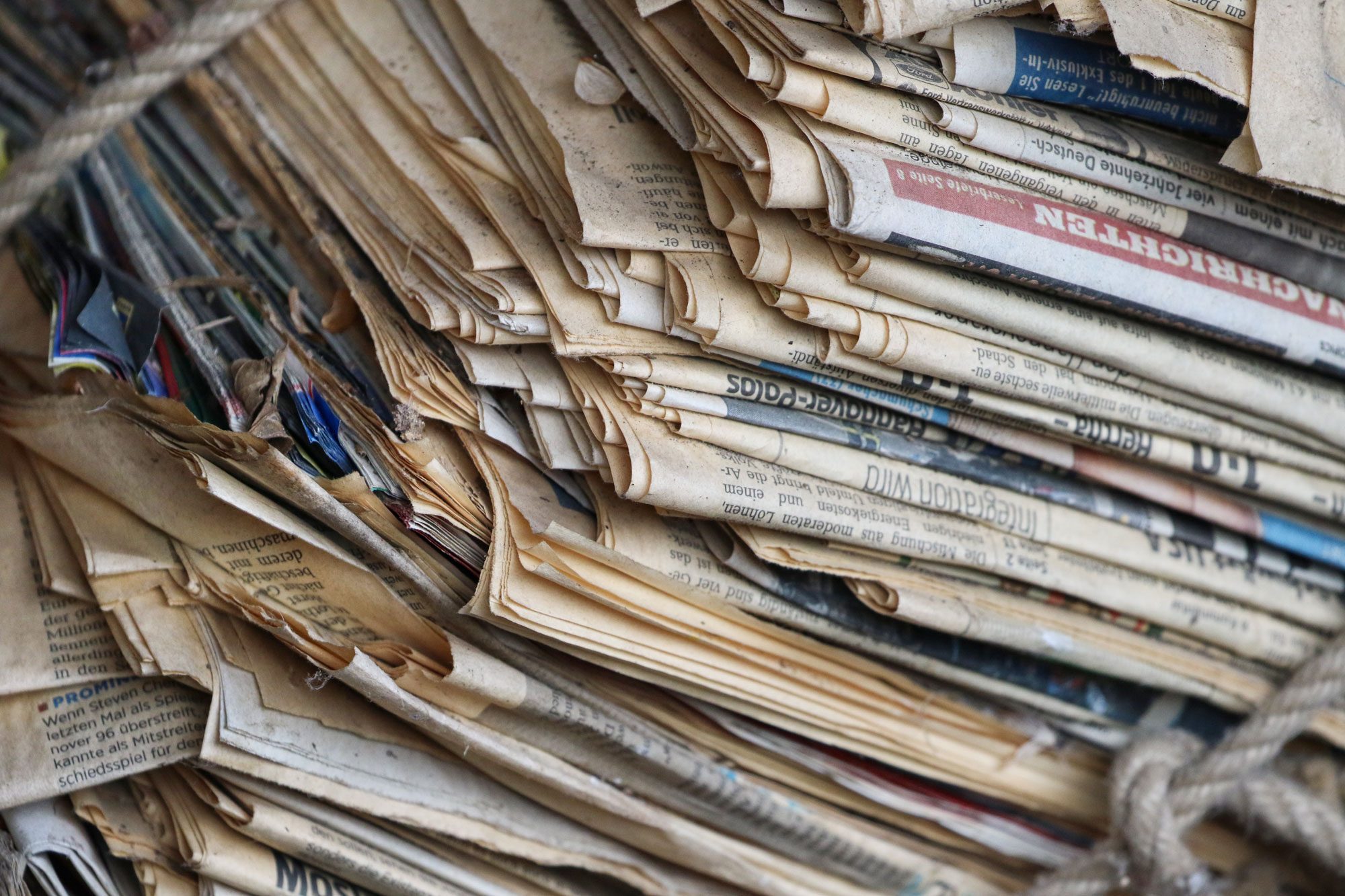 Full Frame Shot Of Stacked Newspapers