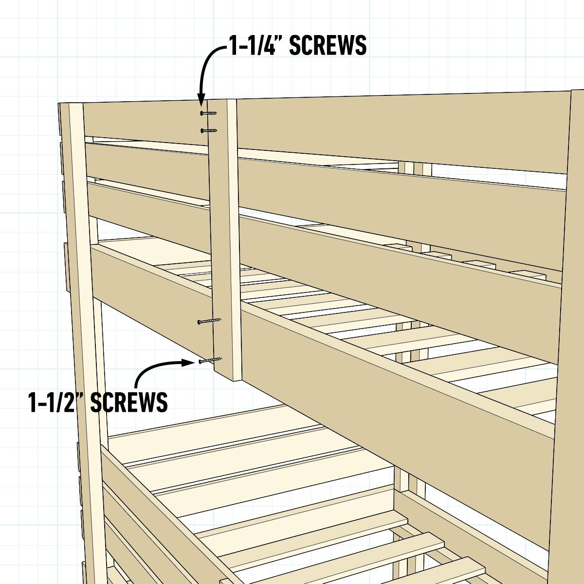 How To Build Bunk Beds Step 11