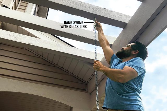 How To Hang A Porch Swing Hang the swing