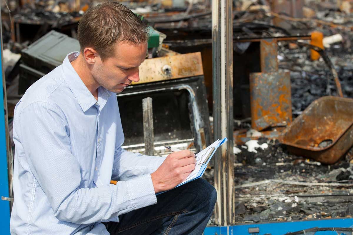 Young Man Expects Damage By Fire to Report to Insurance for Coverage Claim