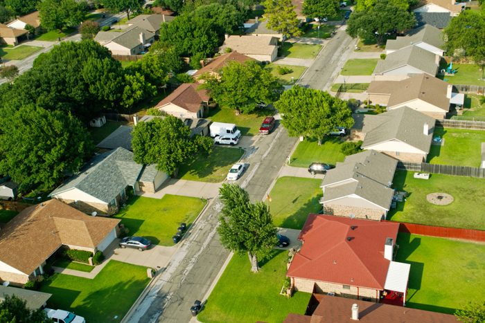 Suburban Streets In Fort Worth Texas