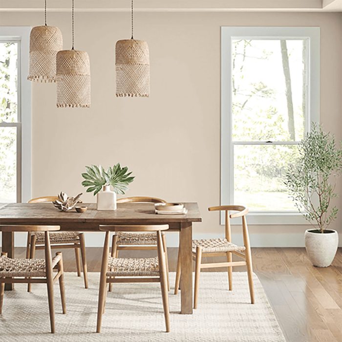 Beige Paint Colour in Living Room