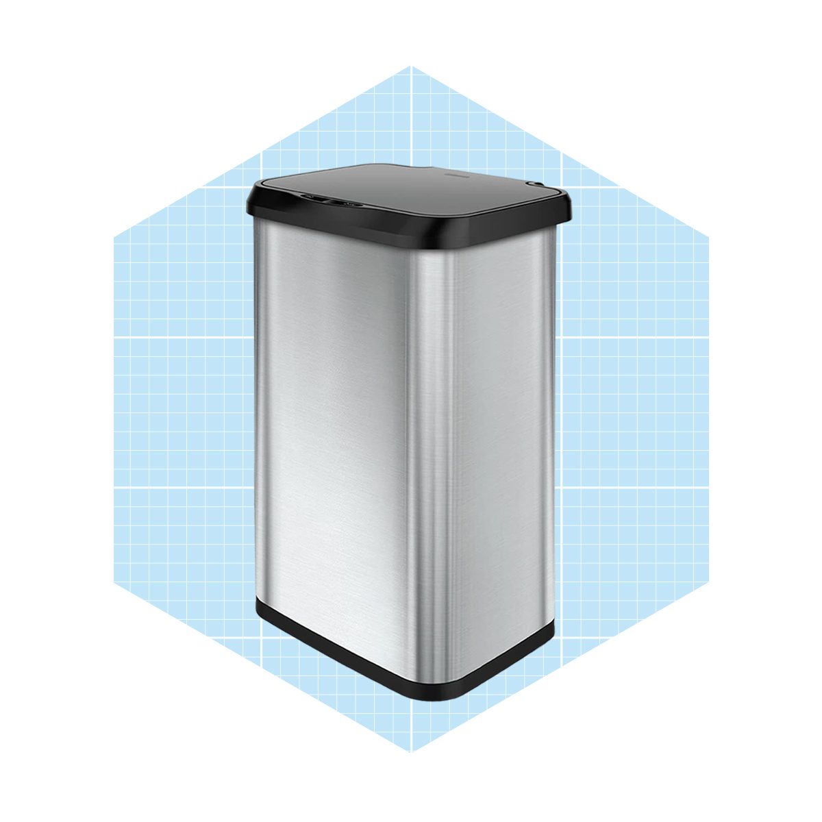 Fhm Glad Stainless Steel Trash Can With Clorox Odor Protection