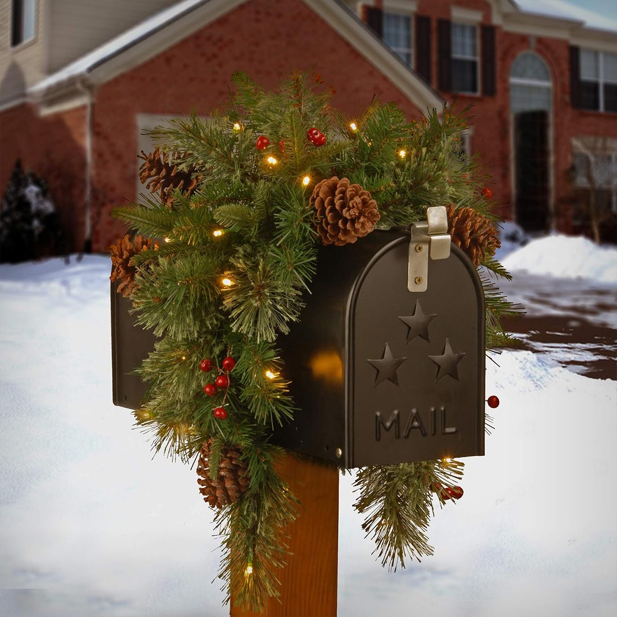 Faux Mailbox Greenery