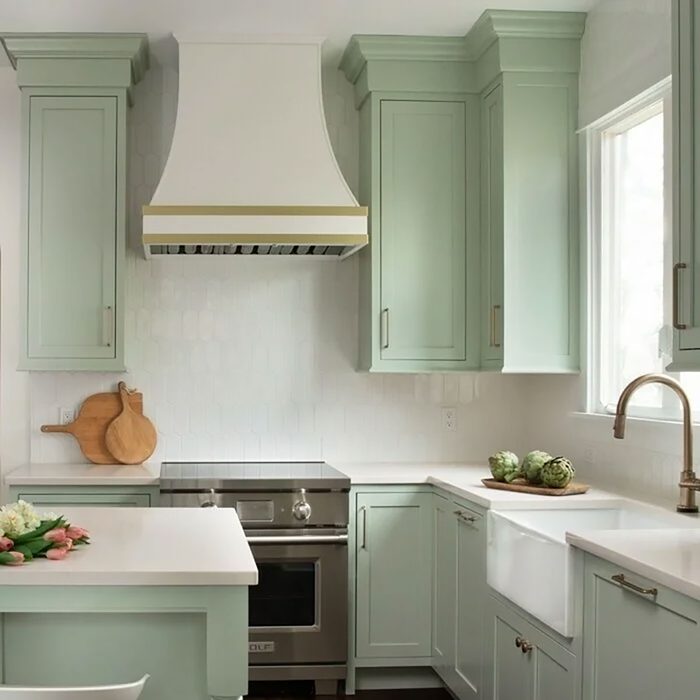 Sage Green Paint Color in Kitchen