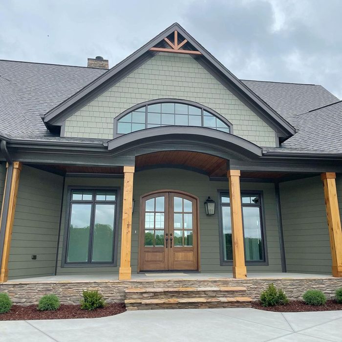 8 Refreshing Green Exterior Paint Colors Moss Green Exterior Courtesy @amyhuberdesigns Instagram